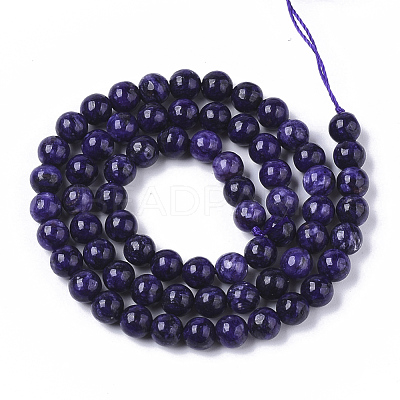 Natural Charoite Beads Strands G-S150-57-6mm-1