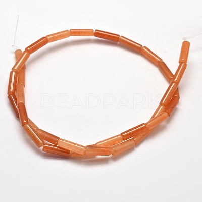 Natural Red Aventurine Column Beads Strands X-G-F247-06B-1