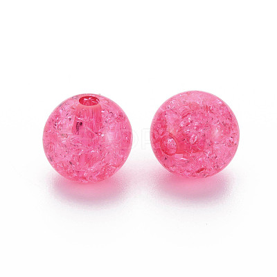 Transparent Crackle Acrylic Beads MACR-S373-66A-N09-1