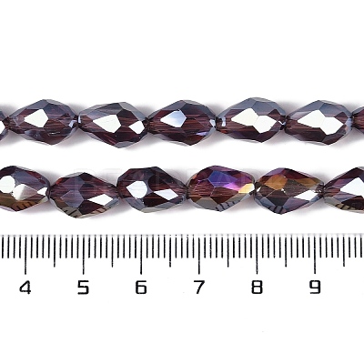 Transparent Electroplate Glass Beads Strands EGLA-N013-T6mm-B03-1