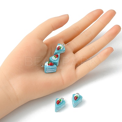 Opaque Resin Imitation Food Pendants CRES-YW0001-10C-1