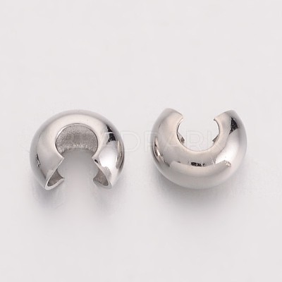 Brass Crimp Beads Covers X-EC266-1