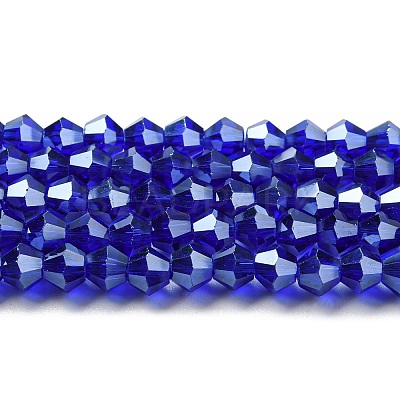 Transparent Electroplate Glass Beads Strands LS-EGLA-A039-T4mm-A06-1