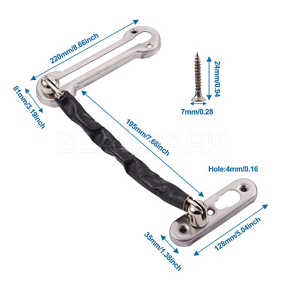 Stainless Steel Swing Bar Door Lock X1-SW-TAC0002-02E-1