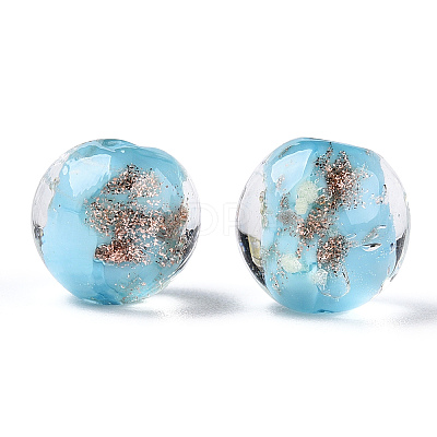 Luminous Handmade Gold Sand Lampwork Beads LAMP-N024-05A-04-1