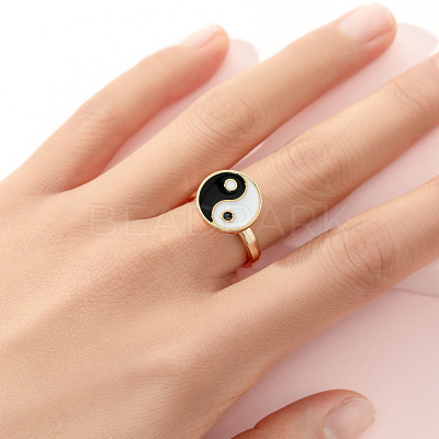 Alloy Enamel Rotatable Cuff Open Rings FS-WGEC271-26-1