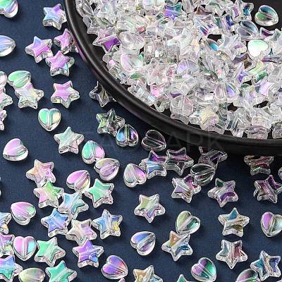 30OPcs 2 Style Eco-Friendly Transparent Acrylic Beads TACR-YW0001-71-1