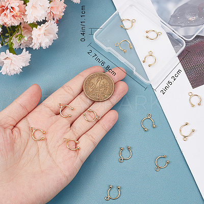 8 Pairs Brass Ear Cuff Findings KK-BBC0009-74-1