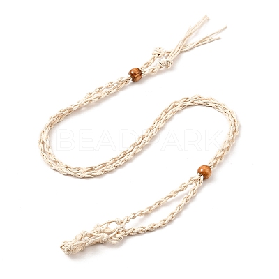Braided Wax Rope Cord Macrame Pouch Necklace Making NJEW-J007-01-1
