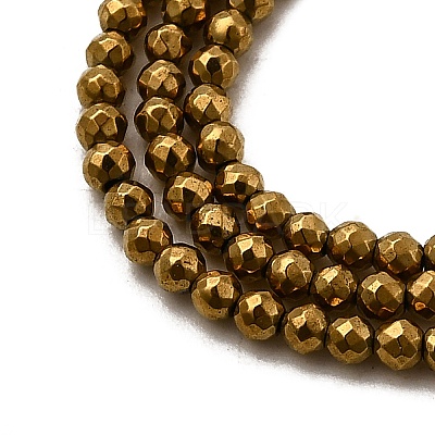 Electroplated Synthetic Non-magnetic Hematite Beads Strands G-H001-51A-1