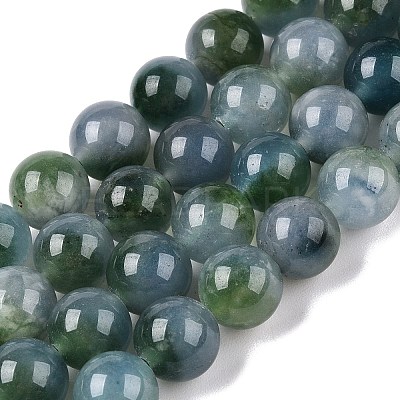 Dyed Natural White Jade Beads Strands G-T138-8mm-2104-1