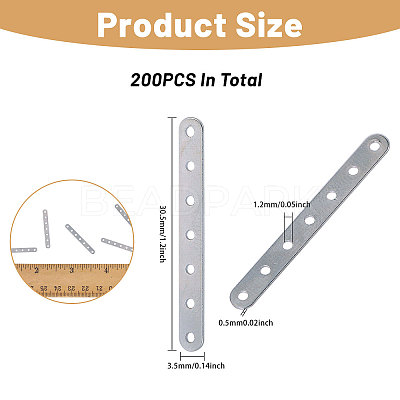 200Pcs Iron Spacer Bar FIND-CA0009-73P-1