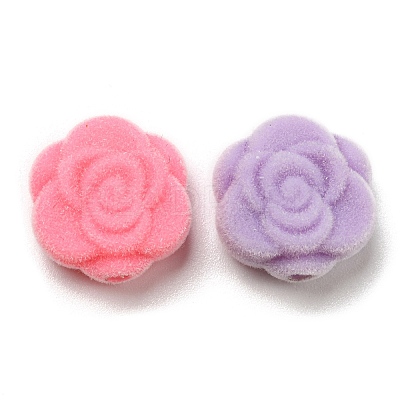 Flocky Acrylic Beads FIND-L014-03-1