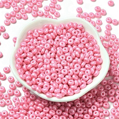 Baking Paint Luster Glass Seed Beads SEED-B001-04A-01-1