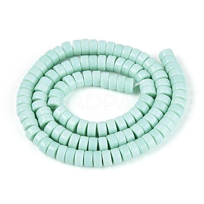 Opaque Solid Color Glass Beads Strands LS-GLAA-N026-3x6mm-14-1