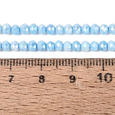 Anti-Tarnish Electroplate Rondelle Glass Beads Strands EGLA-T021-3mm-17-05-1