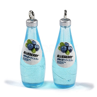 Transparent Resin Pendants RESI-D074-03A-1