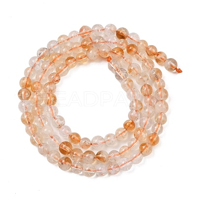 Heated Natural Citrine Bead Strands G-P466-01E-01-1