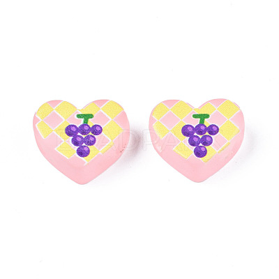 Autumn Theme Transparent Printed Acrylic Beads MACR-S373-124-H09-1
