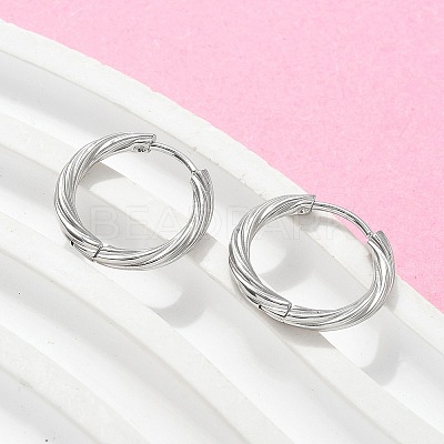 304 Stainless Steel Twist Hoop Earrings for Women EJEW-A130-02C-P-1