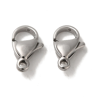 Tarnish Resistant 304 Stainless Steel Lobster Claw Clasps X-STAS-R050-11x7mm-1