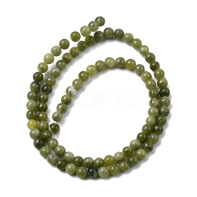 Natural Chinese Jade/Southern Jade Beads Strands G-G735-38-4mm-1