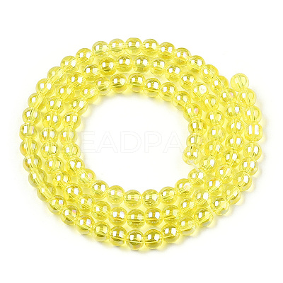 Electroplate Transparent Glass Beads Strands LS-GLAA-T032-T4mm-AB12-1