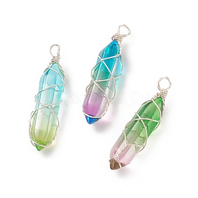 Glass Pendants PALLOY-JF01741-02-1