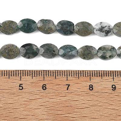Natural Moss Agate Beads Strands G-H349-A01-22-1