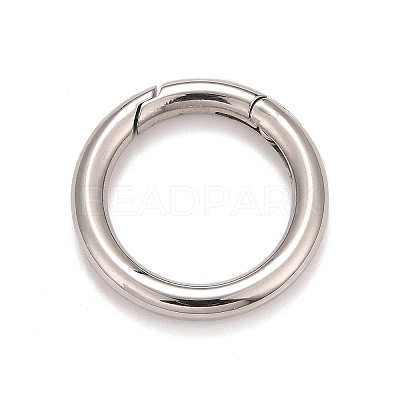 Non-Tarnish 304 Stainless Steel Spring Gate Rings X-STAS-M296-01P-E-1