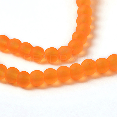 Baking Paint Transparent Glass Bead Strands X-GLAA-S031-4mm-33-1