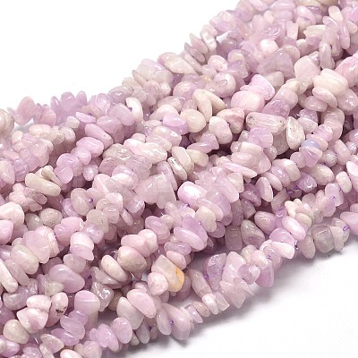 Natural Kunzite Chip Beads Strands X-G-E271-79-1