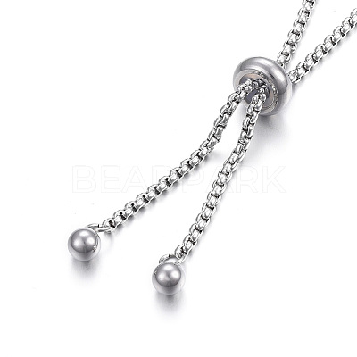 Tarnish Resistant Adjustable 304 Stainless Steel Bracelet Making X-STAS-F183-10P-1