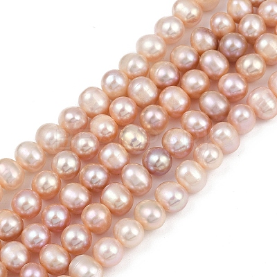Natural Cultured Freshwater Pearl Beads Strands PEAR-I007-07X-13B-1
