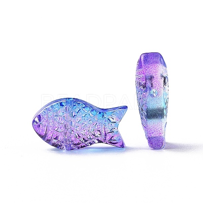 Transparent Spray Painted Glass Beads GLAA-I050-10-1