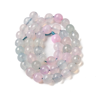 Dyed & Heated Natural Agate Beads Strands G-P539-D01-02-1