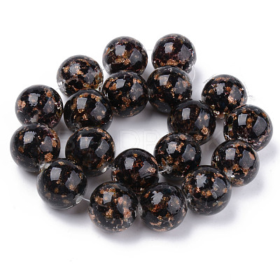 Handmade Gold Sand Lampwork Beads LAMP-S194-008C-09-1