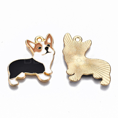 Alloy Enamel Pendants X-ENAM-S127-014A-RS-1
