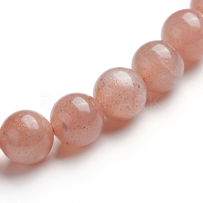 Natural Sunstone Stretch Bracelets BJEW-E373-6mm-13-1