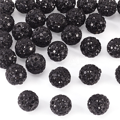 30Pcs Pave Disco Ball Beads RB-TA0001-26B-1