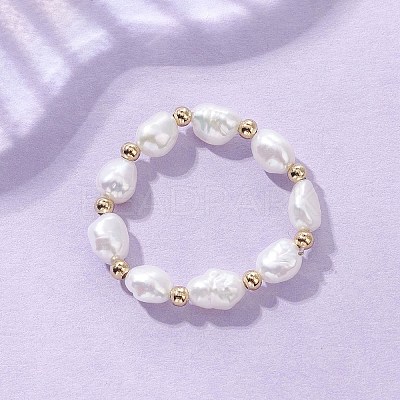 Natural Cultured Freshwater Pearl Finger Rings RJEW-JR01012-1