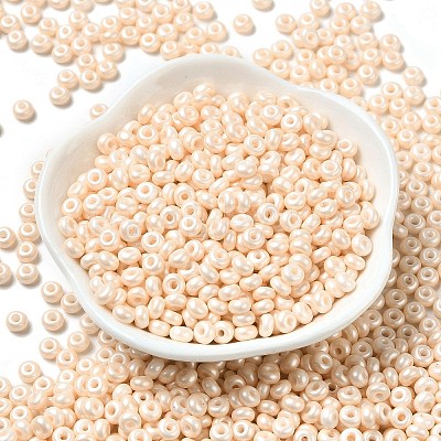 Baking Paint Luster Glass Seed Beads SEED-B001-04A-02-1