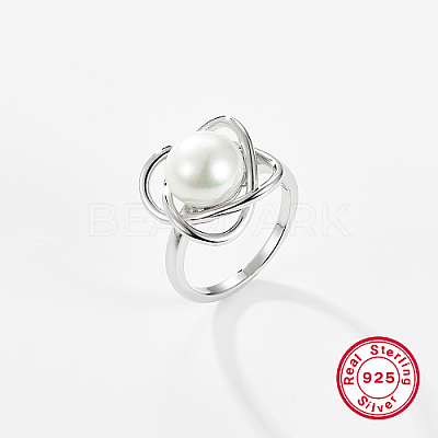 Anti-Tarnish Rhodium Plated 925 Sterling Silver Finger Rings AX5136-6-1