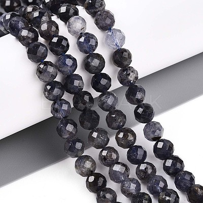 Natural Cordierite/Iolite/Dichroite Beads Strands G-S345-6mm-27-1