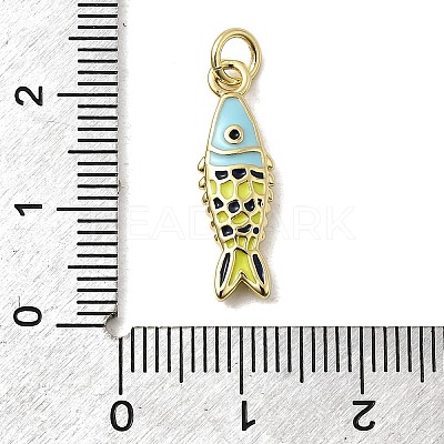 Brass Enamel Pendants X1-KK-A266-39G-02-1