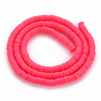 Handmade Polymer Clay Bead Strands X-CLAY-T002-4mm-69-1