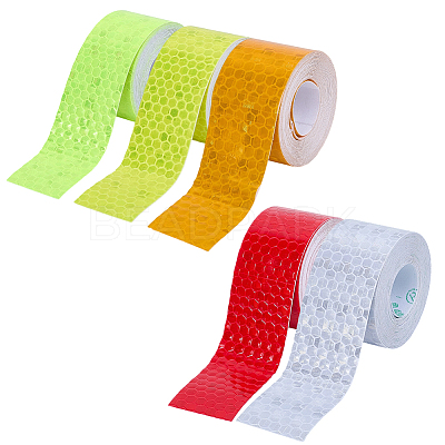 5 Rolls 5 Colors PET & PVC AUMO-mate Car Reflective Strip Sticker AJEW-SP0002-18-1