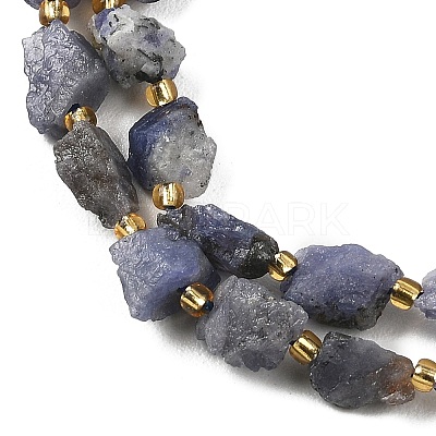 Raw Rough Natural Tanzanite Beads Strands G-D101-A12-1