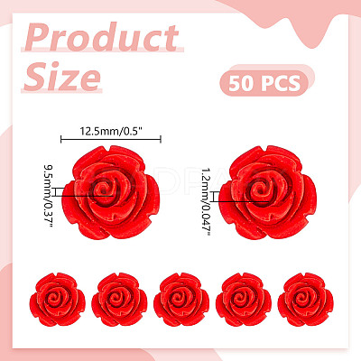 50Pcs Cinnabar Beads CARL-HY0001-04-1
