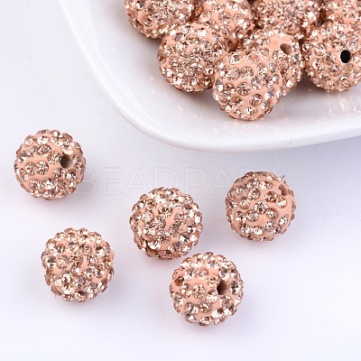 Grade A Rhinestone Pave Disco Ball Beads RB-Q105-8-1